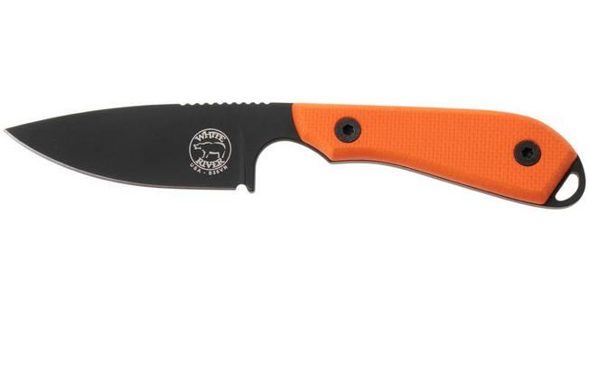 Afbeelding voor White River Knives M1 Backpacker Pro Orange G10, Black Ionbond vaststaand mes, Kydex schede