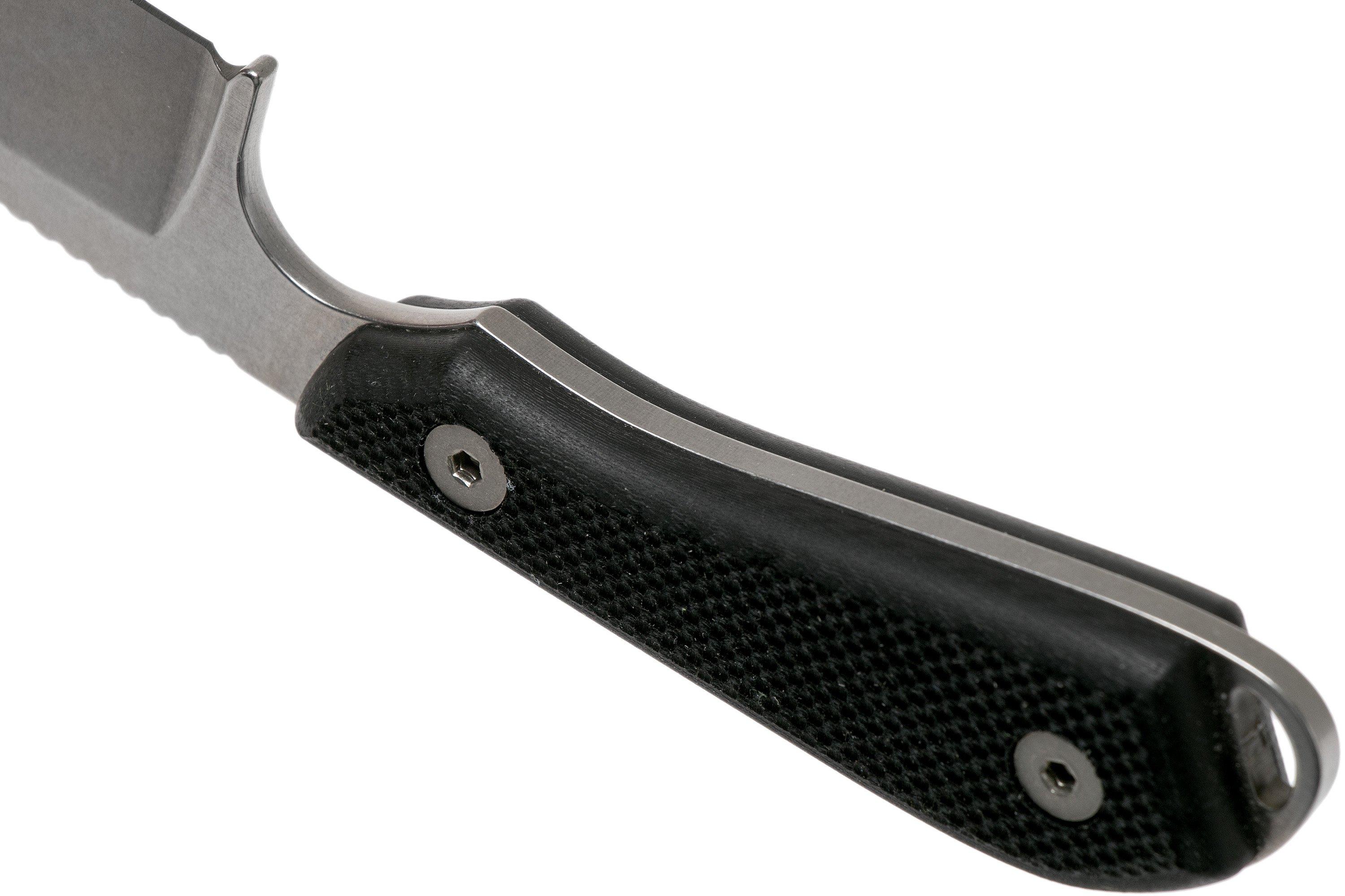 White River Knives M1 Backpacker Pro Black G10 fixed knife, Kydex