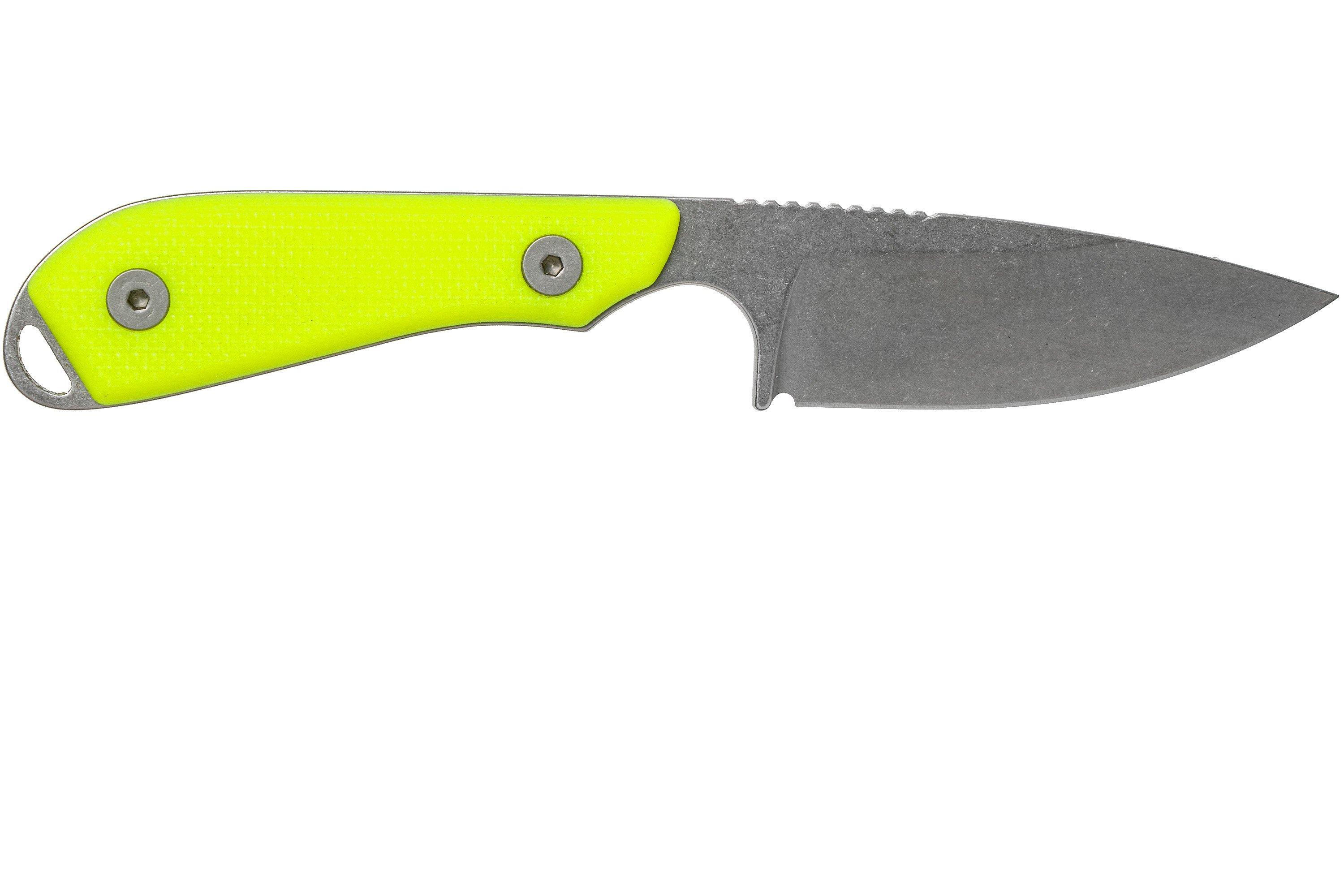 White River Knives M1 Backpacker Pro Yellow G10 fixed knife, Kydex