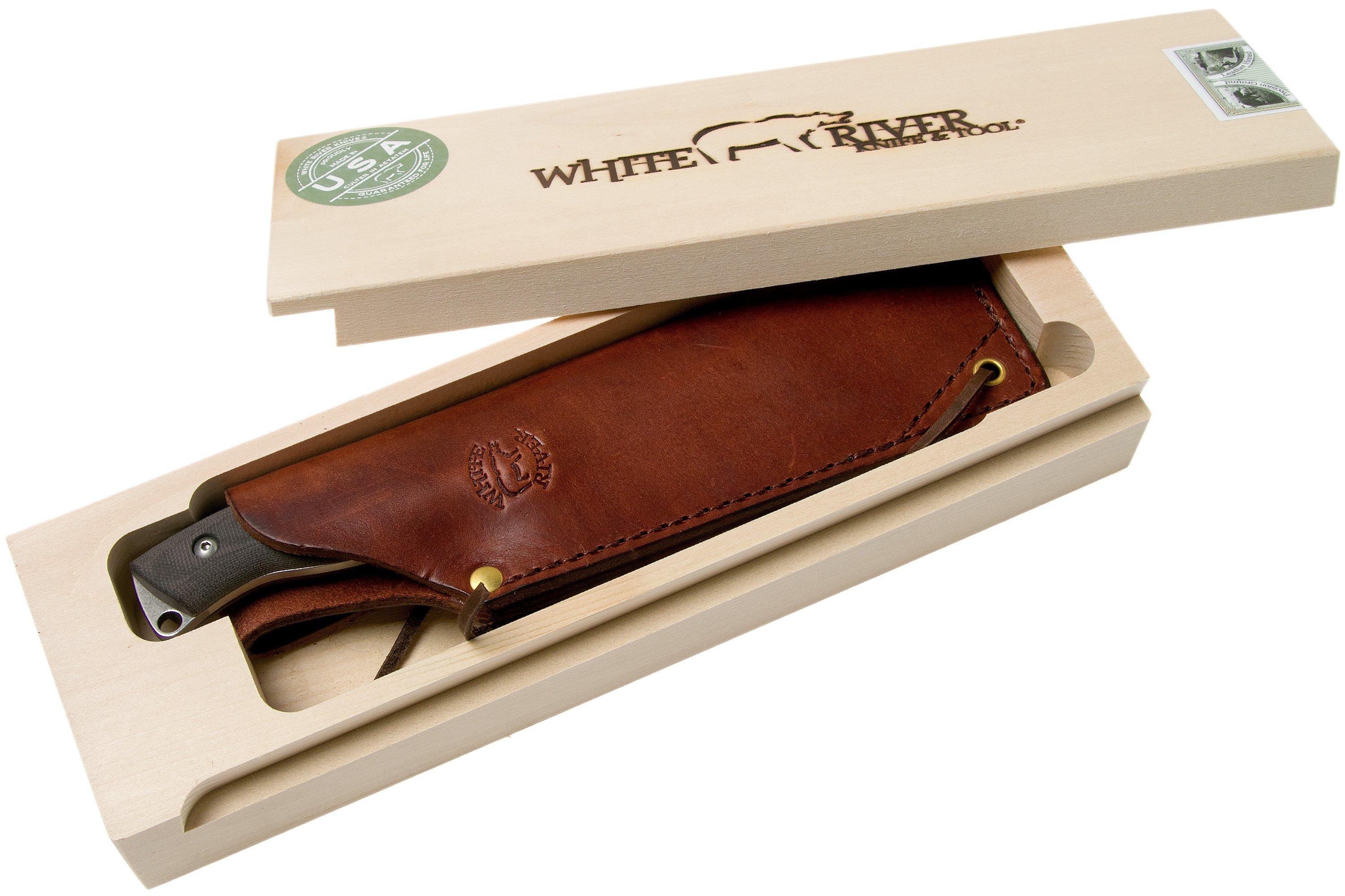 White River Knives Camp Cleaver Black Canvas Micarta kampeermes