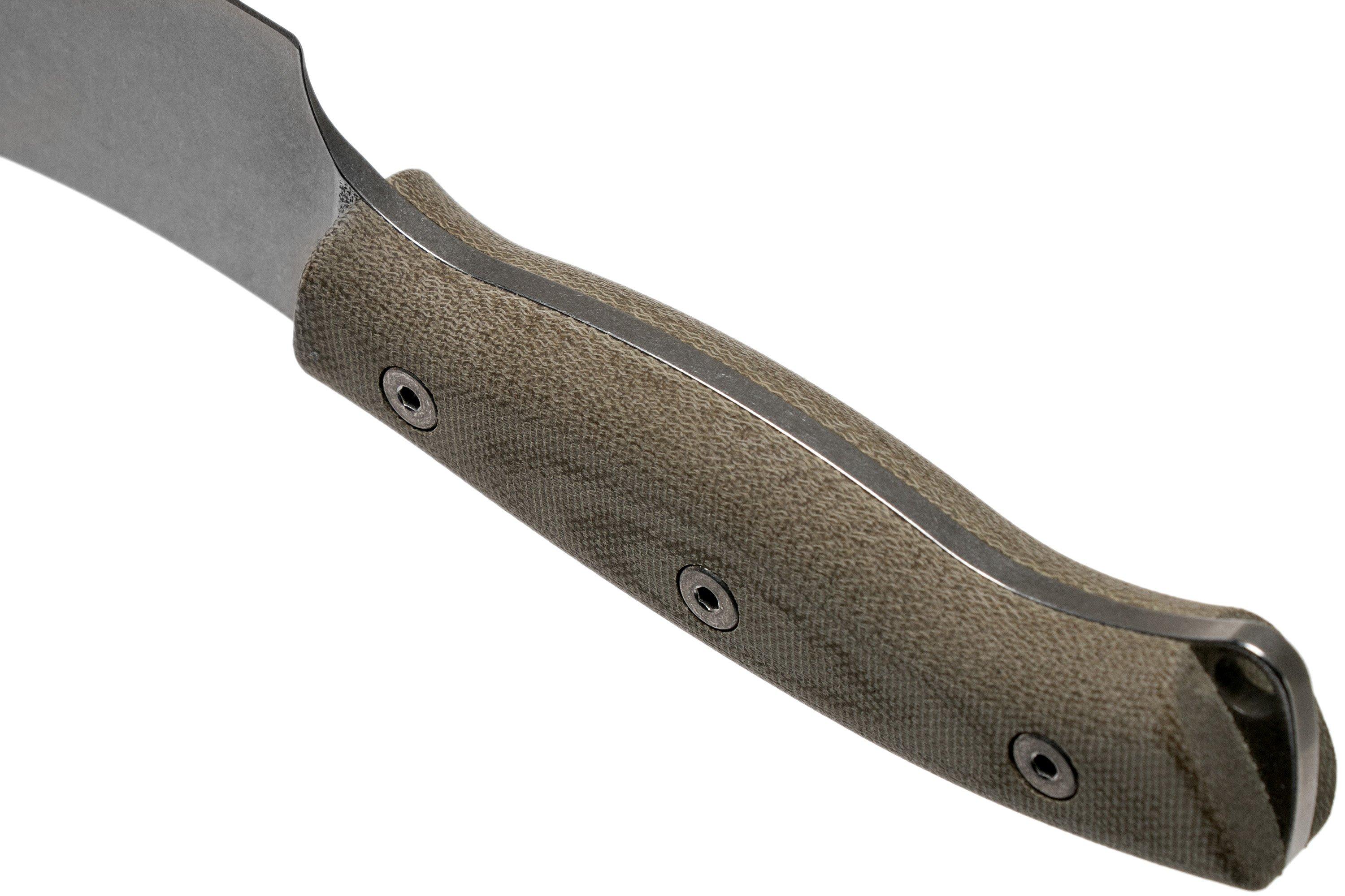 White River Knives Camp Cleaver Natural Canvas Micarta kampeermes