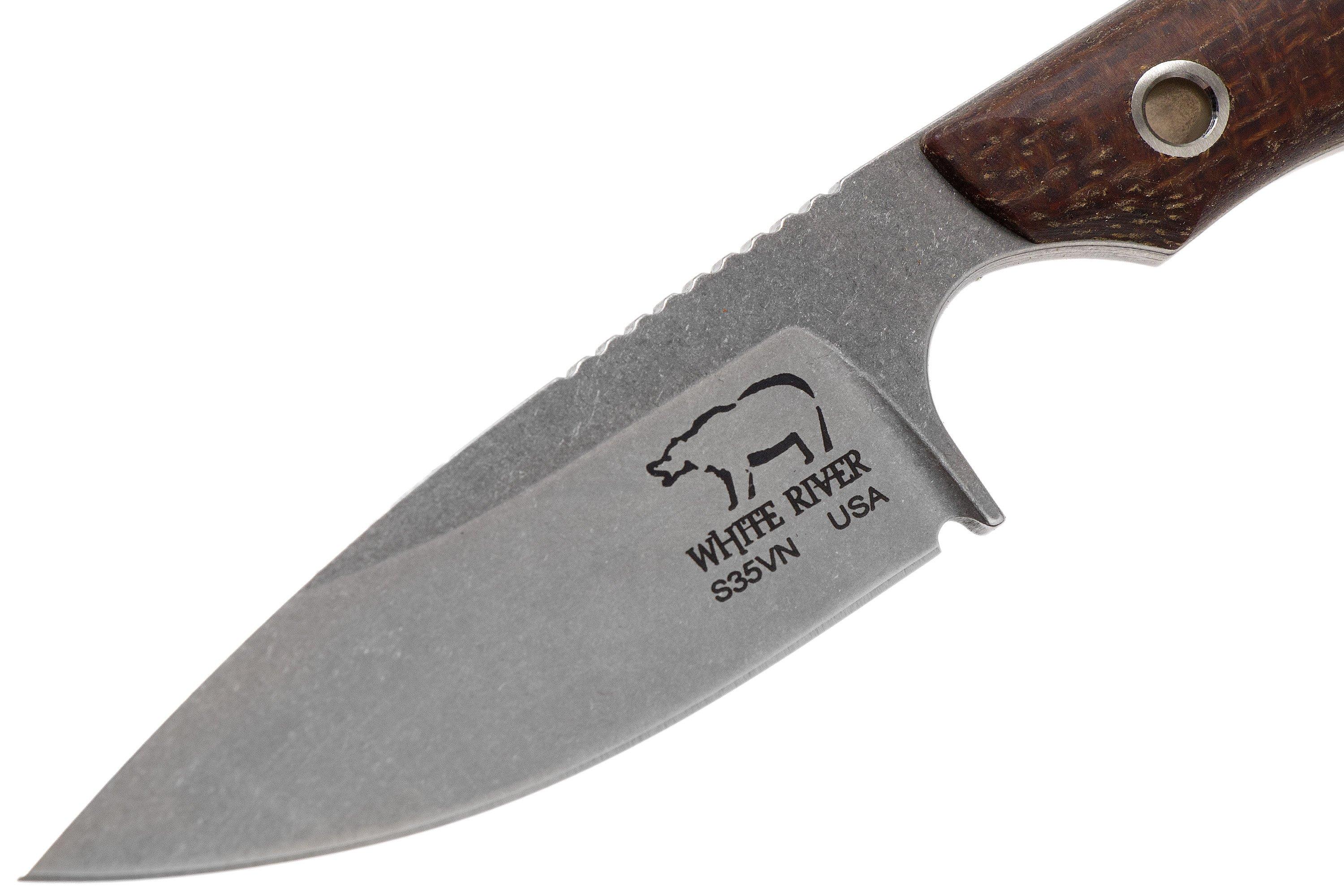 White River Knives M1 Natural Burlap Micarta cuchillo fijo, Kydex sheath Compras con ventajas