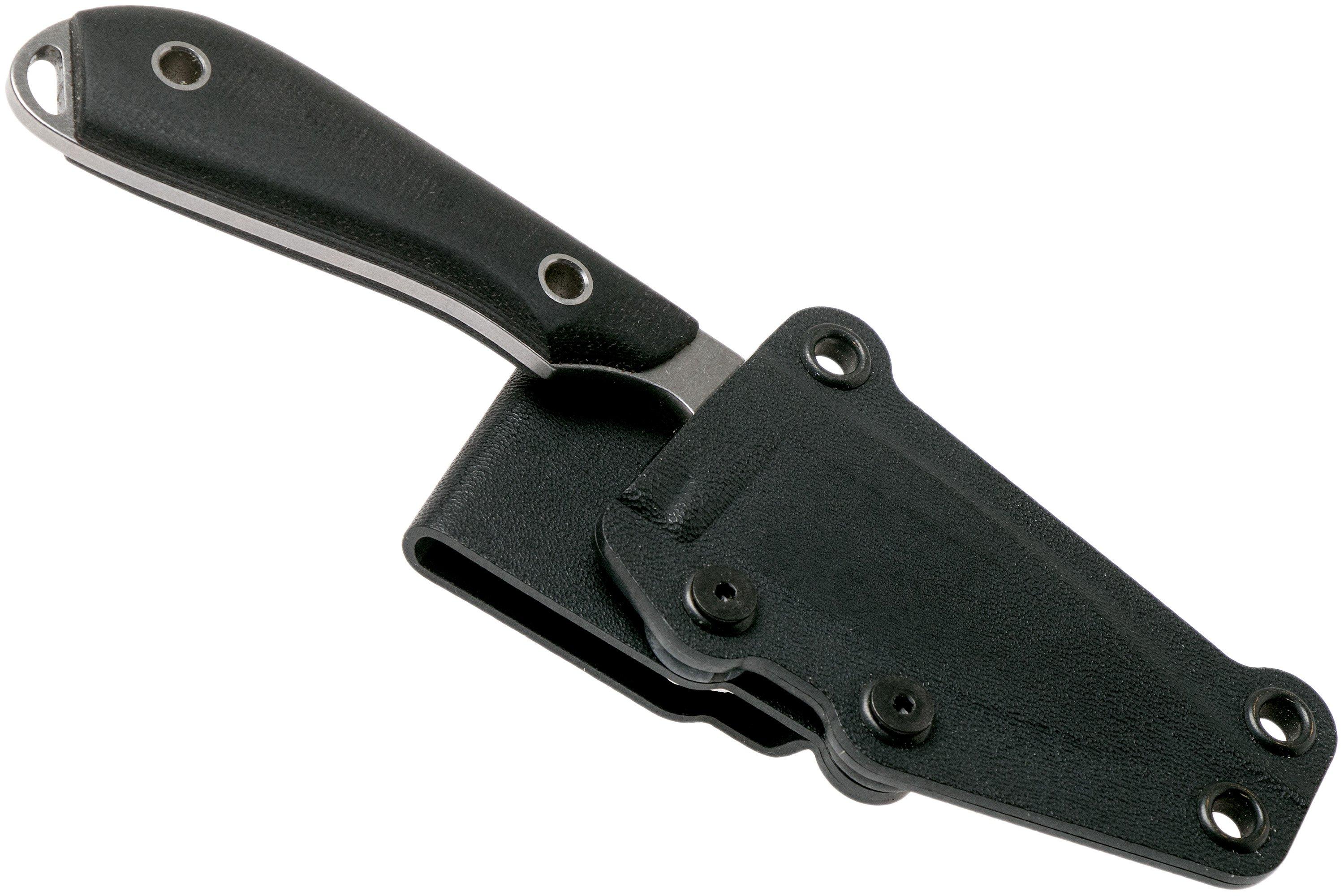 White River Knives M1 Caper Black Canvas Micarta fixed knife, Kydex