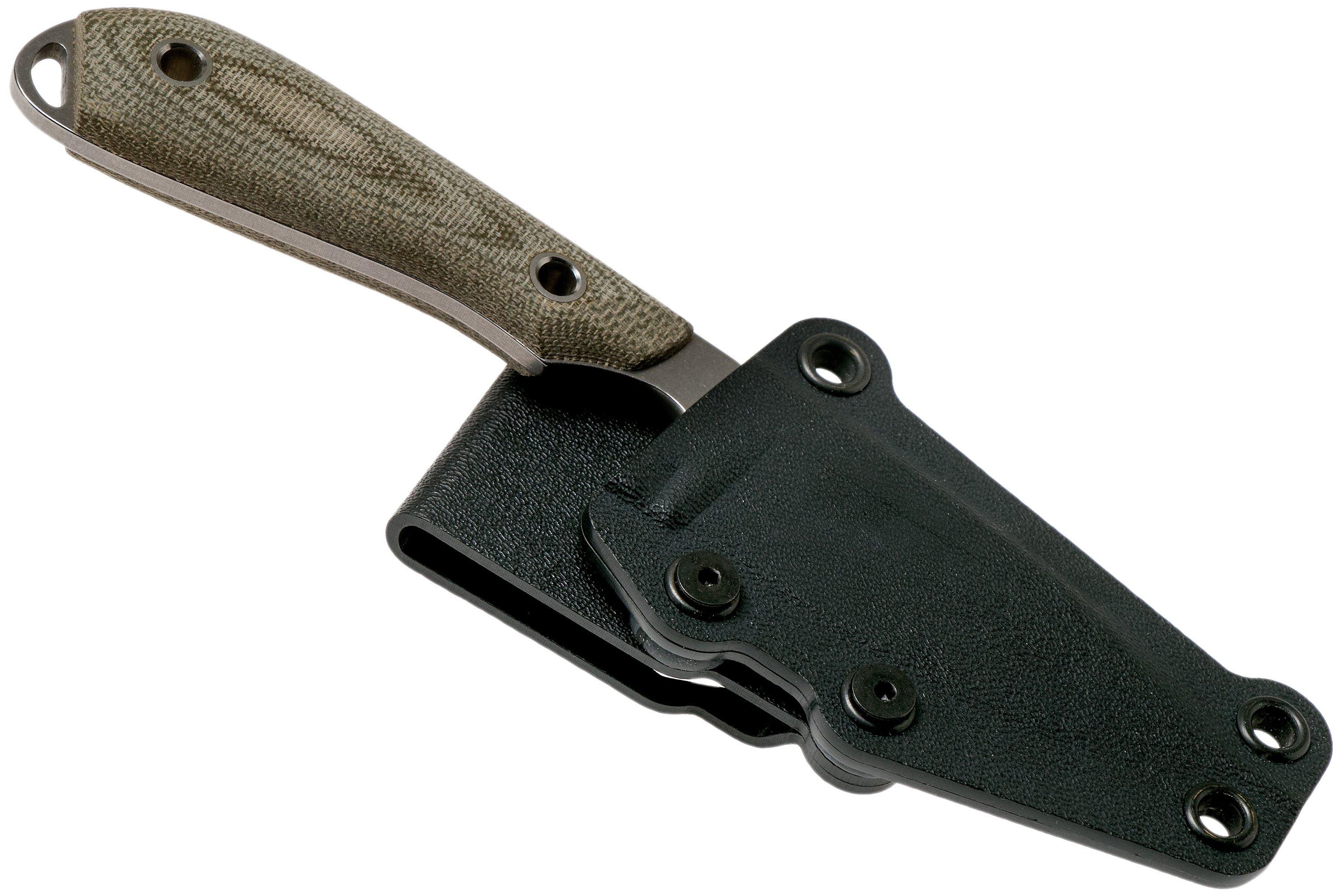 White River Knives M1 OD Green Canvas Micarta fixed knife, Kydex sheath