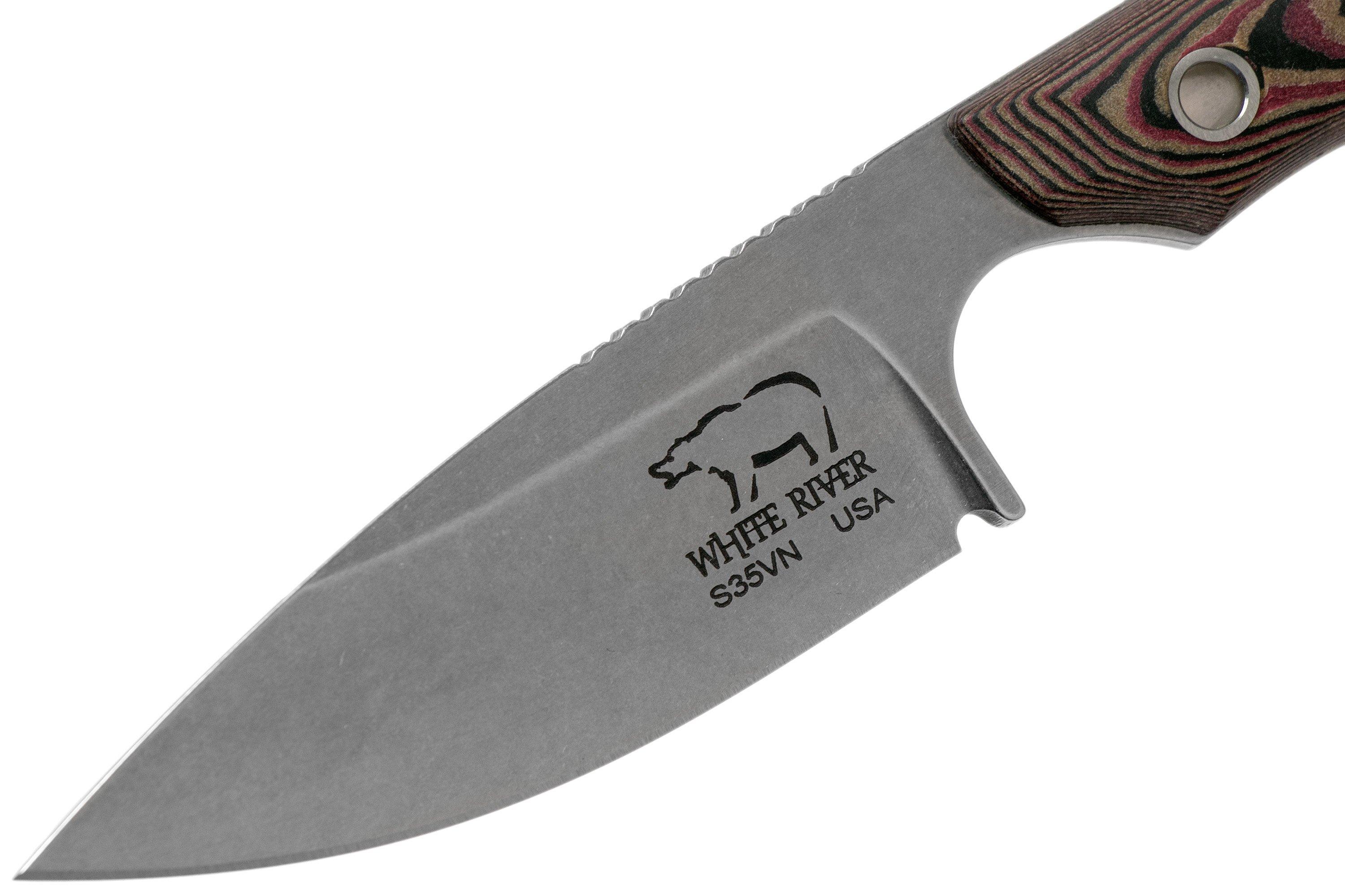 White River Knives M1 Caper Richlite fixed knife, Kydex sheath
