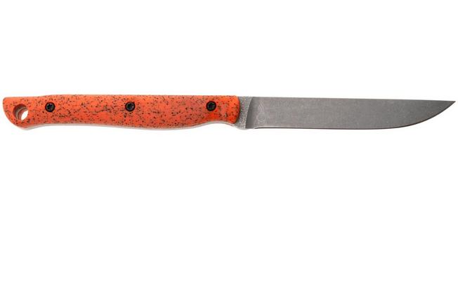 Afbeelding voor White River Knives GripXodus 3 WREX3-BO Stonewashed S35VN, Blaze Orange GripX, vaststaand mes