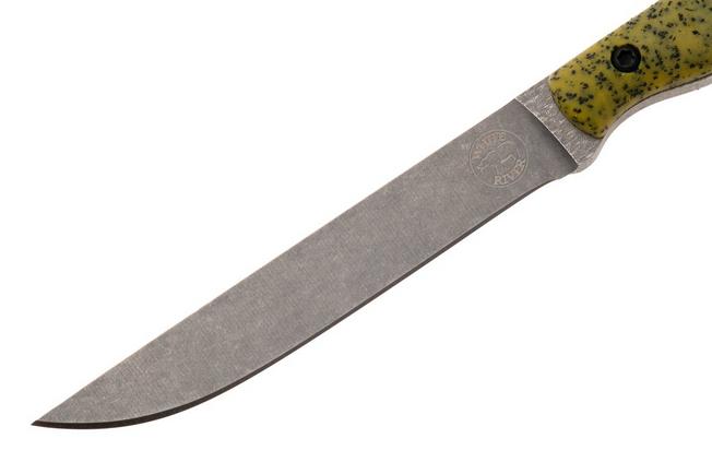 Afbeelding voor White River Knives GripXodus 3 WREX3-CY Stonewashed S35VN, Classic Yellow GripX, vaststaand mes