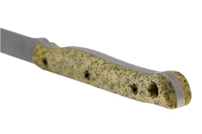 Afbeelding voor White River Knives GripXodus 3 WREX3-CY Stonewashed S35VN, Classic Yellow GripX, vaststaand mes