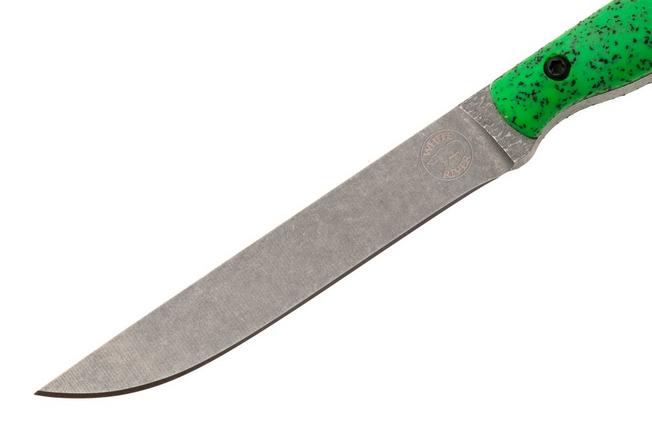Afbeelding voor White River Knives GripXodus 3 WREX3-FG Stonewashed S35VN, Fluorescent Green GripX, vaststaand mes