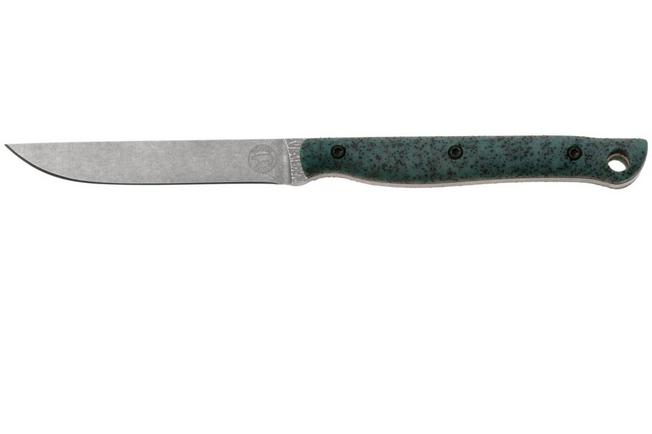 Afbeelding voor White River Knives GripXodus 3 WREX3-VB Stonewashed S35VN, Viridian Blue GripX, vaststaand mes