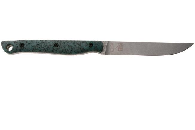 Afbeelding voor White River Knives GripXodus 3 WREX3-VB Stonewashed S35VN, Viridian Blue GripX, vaststaand mes