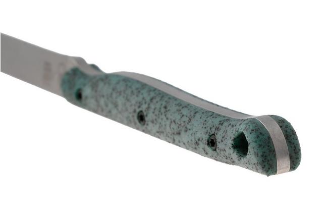 Afbeelding voor White River Knives GripXodus 3 WREX3-VB Stonewashed S35VN, Viridian Blue GripX, vaststaand mes