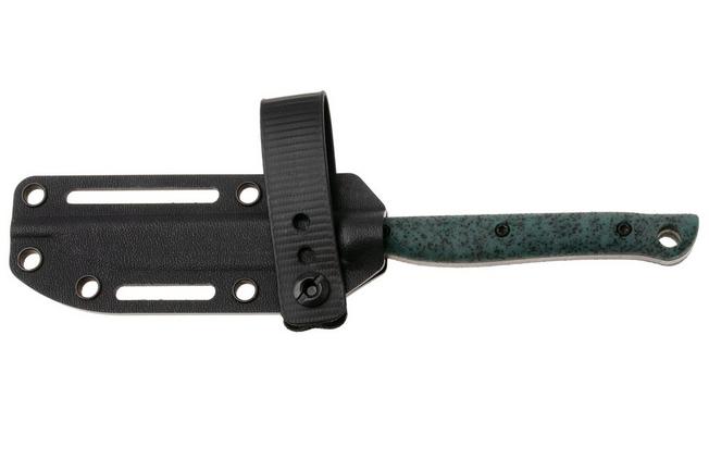 Afbeelding voor White River Knives GripXodus 3 WREX3-VB Stonewashed S35VN, Viridian Blue GripX, vaststaand mes