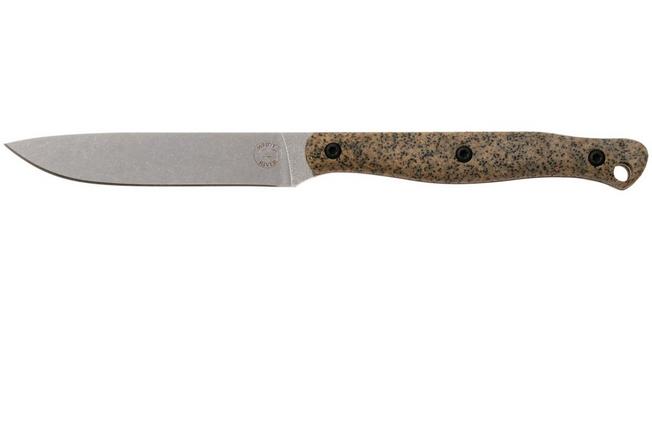 Afbeelding voor White River Knives GripXodus 4 WREX4-BM Stonewashed S35VN, Brass Metallic GripX, vaststaand mes