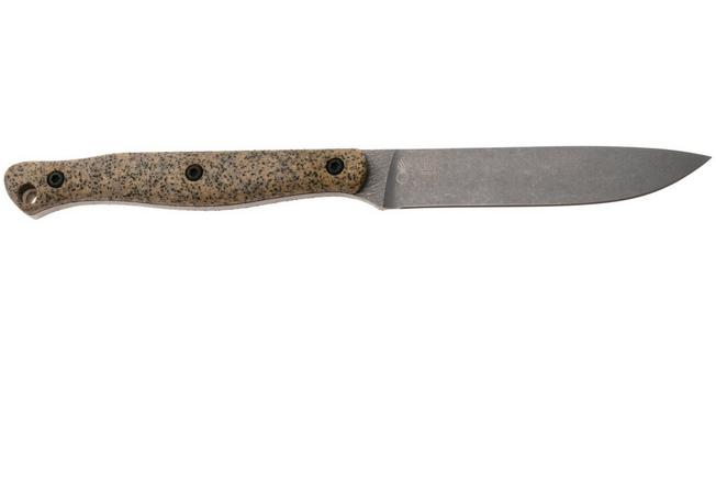 Afbeelding voor White River Knives GripXodus 4 WREX4-BM Stonewashed S35VN, Brass Metallic GripX, vaststaand mes