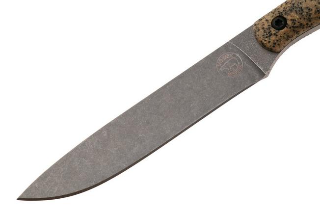 Afbeelding voor White River Knives GripXodus 4 WREX4-BM Stonewashed S35VN, Brass Metallic GripX, vaststaand mes