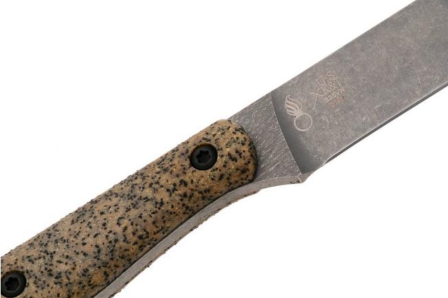 Afbeelding voor White River Knives GripXodus 4 WREX4-BM Stonewashed S35VN, Brass Metallic GripX, vaststaand mes