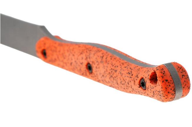 Afbeelding voor White River Knives GripXodus 4 WREX4-BO Stonewashed S35VN, Blaze Orange GripX, vaststaand mes