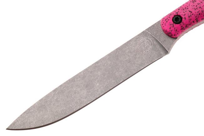 Afbeelding voor White River Knives GripXodus 4 WREX4-BP Stonewashed S35VN, Bubblegum Pink GripX, vaststaand mes