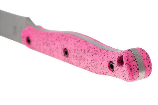 Afbeelding voor White River Knives GripXodus 4 WREX4-BP Stonewashed S35VN, Bubblegum Pink GripX, vaststaand mes
