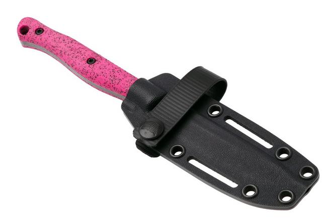 Afbeelding voor White River Knives GripXodus 4 WREX4-BP Stonewashed S35VN, Bubblegum Pink GripX, vaststaand mes