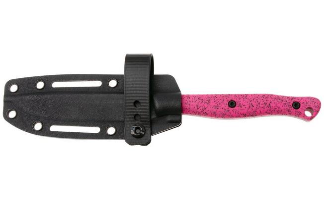 Afbeelding voor White River Knives GripXodus 4 WREX4-BP Stonewashed S35VN, Bubblegum Pink GripX, vaststaand mes