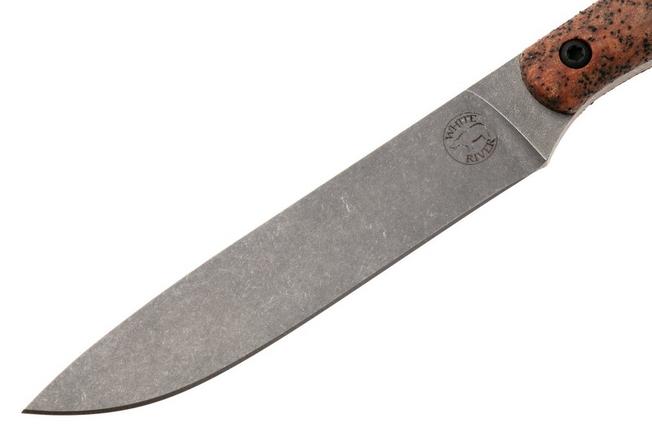 Afbeelding voor White River Knives GripXodus 4 WREX4-CM Stonewashed S35VN, Copper Metallic GripX, vaststaand mes