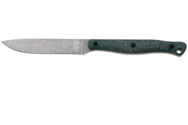 Afbeelding voor White River Knives GripXodus 4 WREX4-VB Stonewashed S35VN, Viridian Blue GripX, vaststaand mes