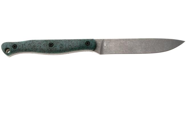 Afbeelding voor White River Knives GripXodus 4 WREX4-VB Stonewashed S35VN, Viridian Blue GripX, vaststaand mes