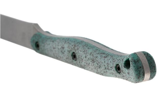 Afbeelding voor White River Knives GripXodus 4 WREX4-VB Stonewashed S35VN, Viridian Blue GripX, vaststaand mes