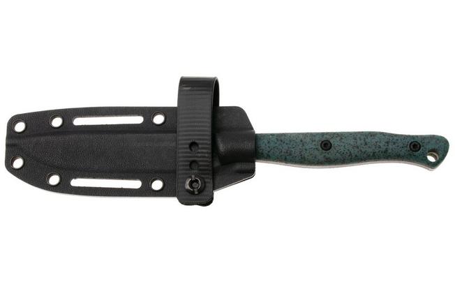 Afbeelding voor White River Knives GripXodus 4 WREX4-VB Stonewashed S35VN, Viridian Blue GripX, vaststaand mes