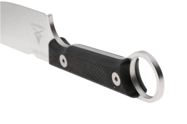Afbeelding voor White River Firecraft 3.5 Pro, Stonewashed Magnacut, Black G10, survivalmes, Kydex schede met firesteel