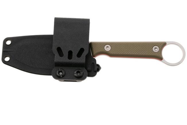 Afbeelding voor White River Firecraft 3.5 Pro, Stonewashed Magnacut, Green G10, survivalmes, Kydex schede met firesteel