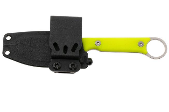 Afbeelding voor White River Firecraft 3.5 Pro, Stonewashed Magnacut, Yellow G10, survivalmes, Kydex schede met firesteel