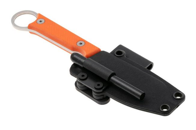 Afbeelding voor White River Firecraft 3.5 Pro, Stonewashed Magnacut, Orange G10 survivalmes, Kydex schede met firesteel