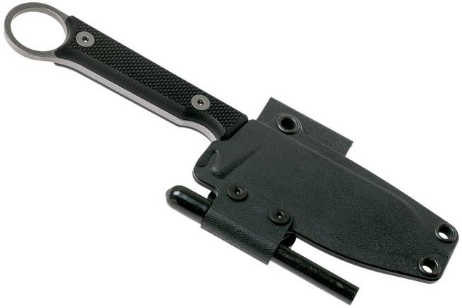 White River knives FC3.5 Pro, Black Textured G10 coltello da sopravvivenza,  fodero Kydex con acciarino