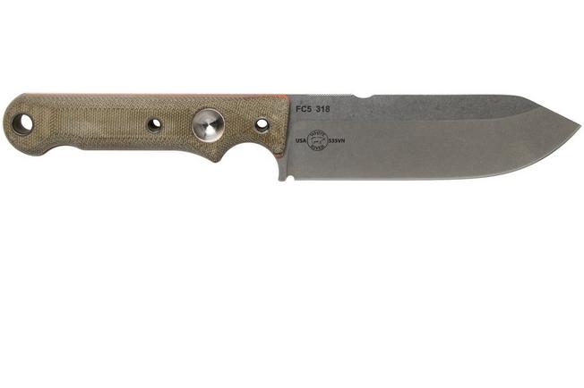 White River Knives FC5 Firecraft coltello da sopravvivenza, fodero Kydex  con acciarino