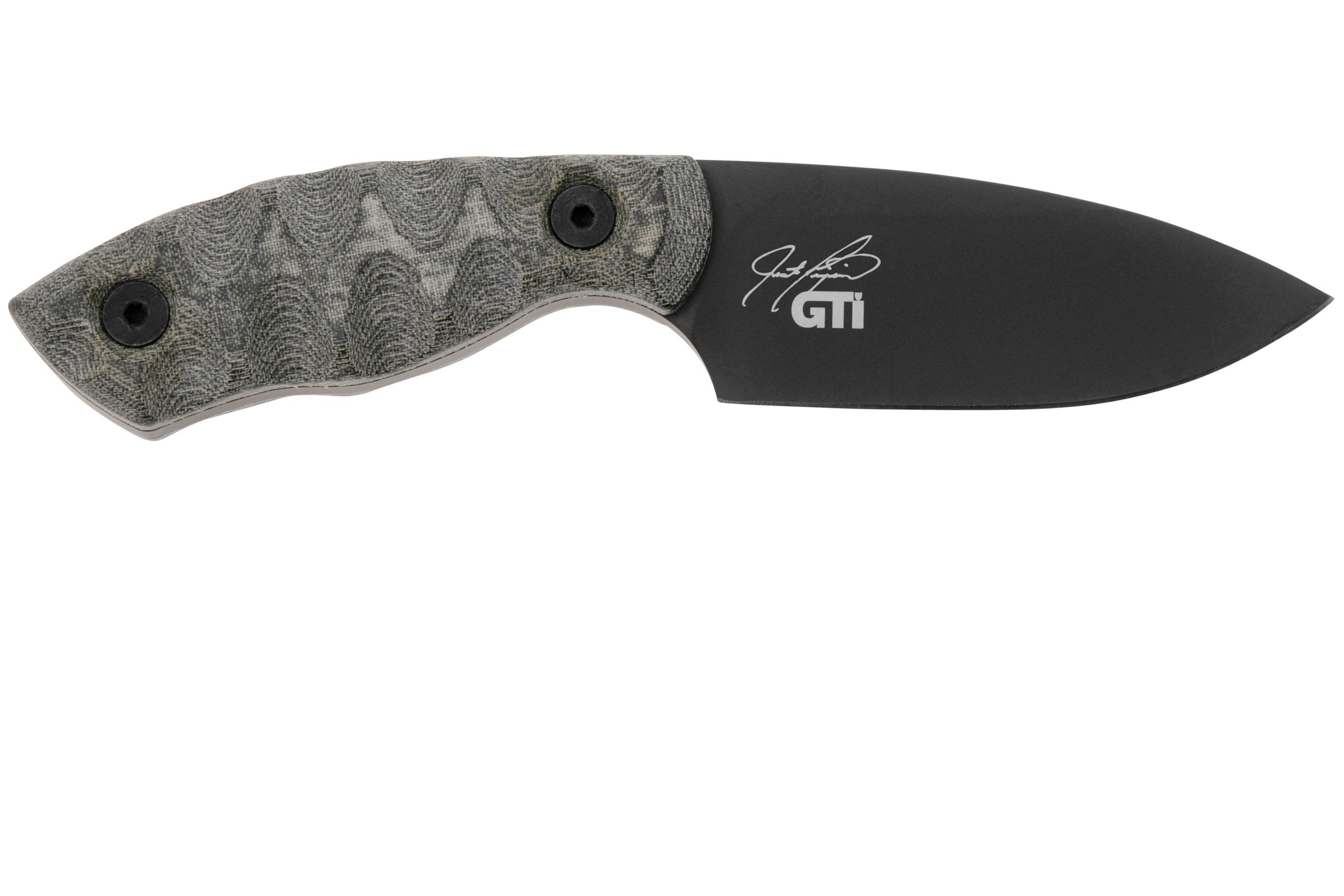 White River Knives GTI 3, Black CPM S35VN, Black Olive Micarta, fixed