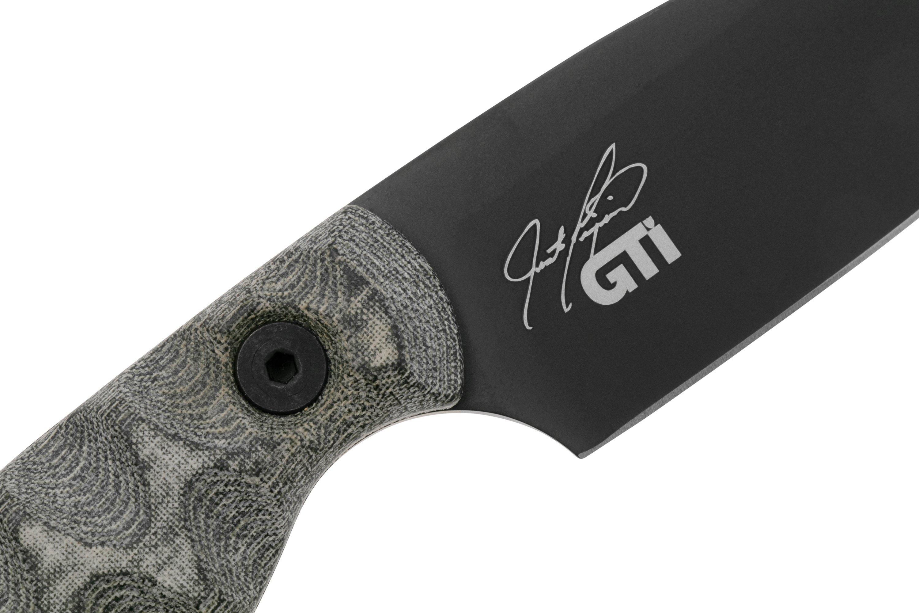 White River Knives GTI 3, Black CPM S35VN, Black Olive Micarta, fixed