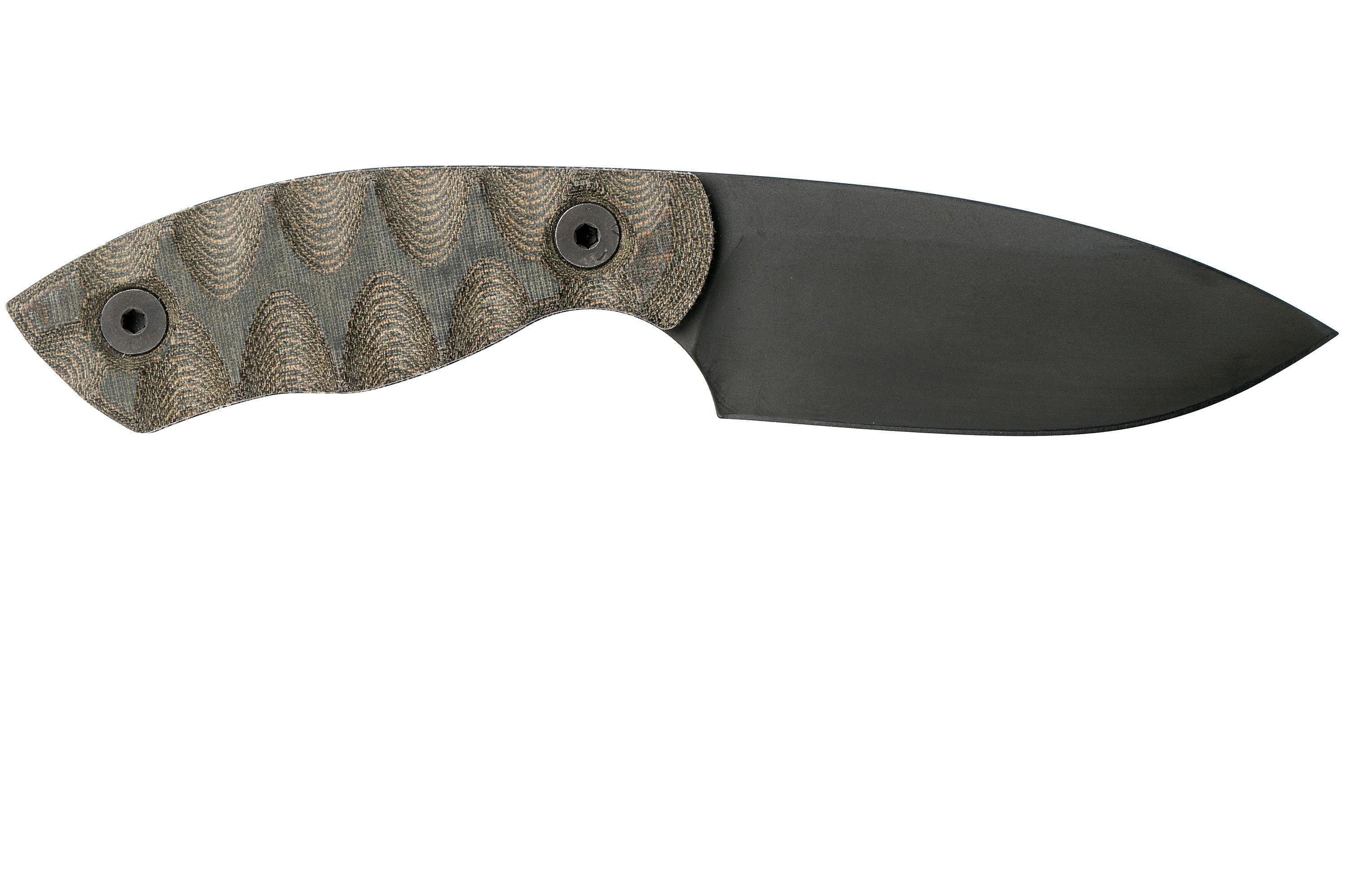 White River Knives GTI 3 Black & OD Green Canvas Micarta, Justin