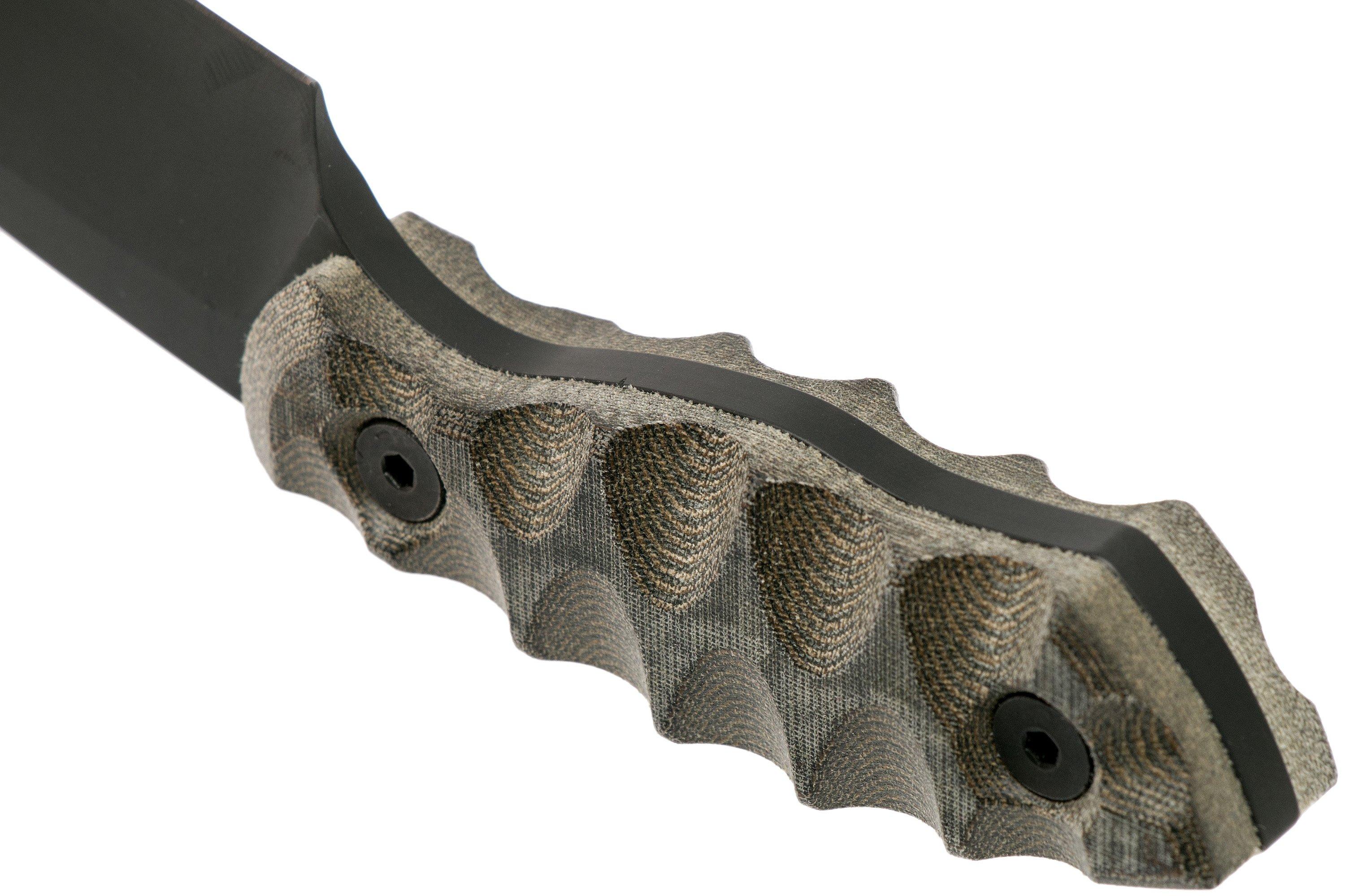 White River Knives GTI 3 Black & OD Green Canvas Micarta, Justin