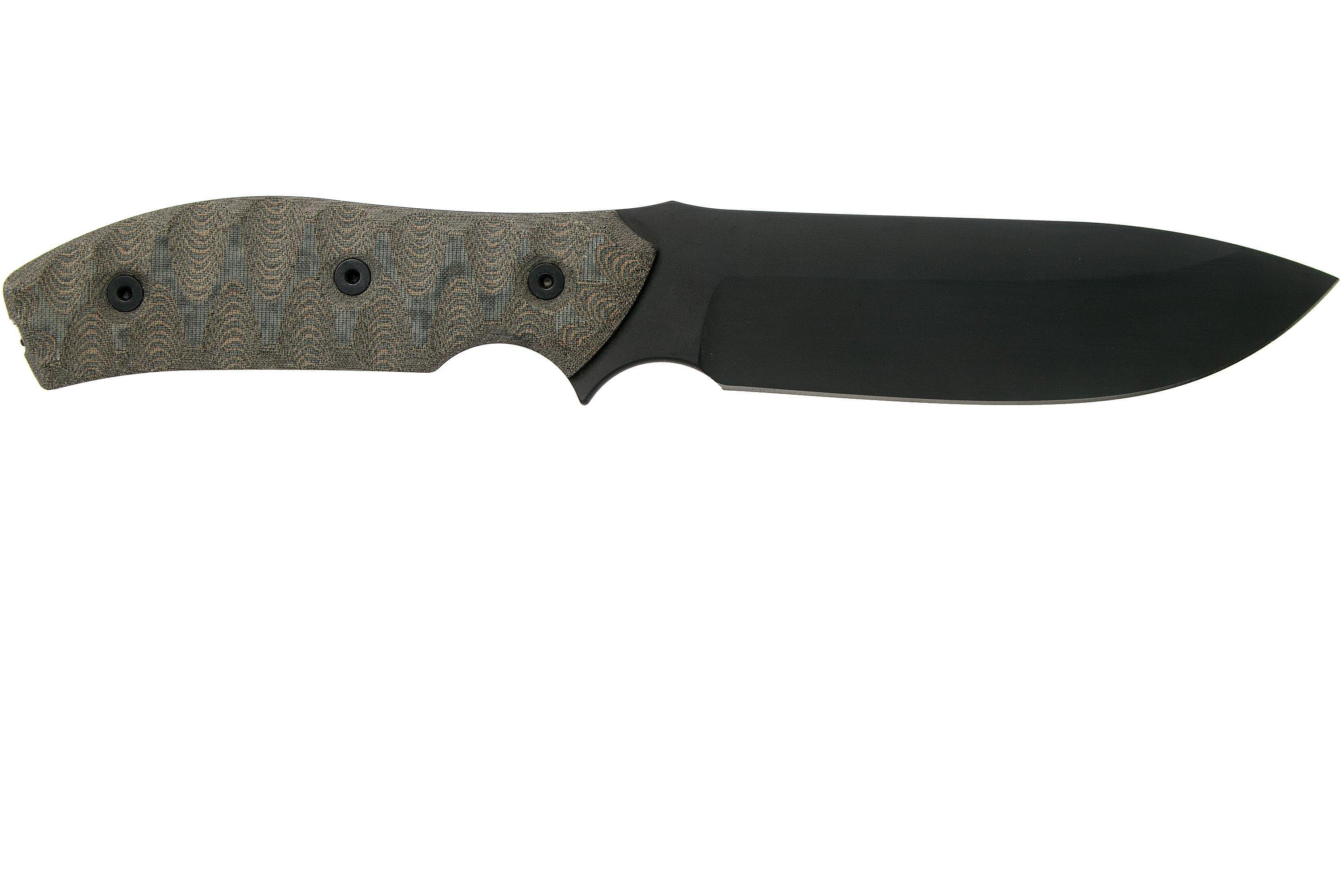 White River Knives GTI 4.5 Black & OD Green Canvas Micarta, Justin