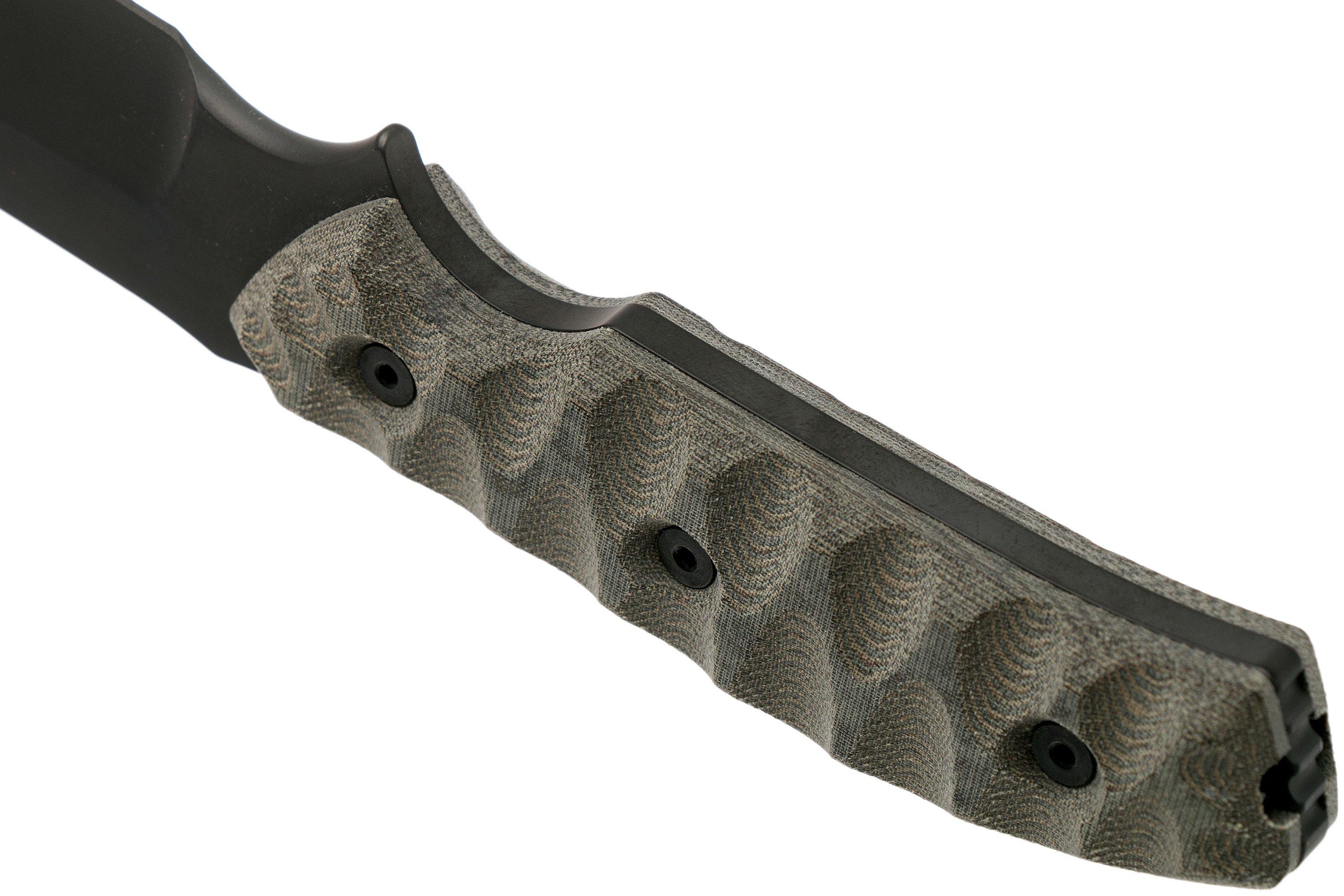 White River Knives GTI 4.5 Black & OD Green Canvas Micarta, Justin