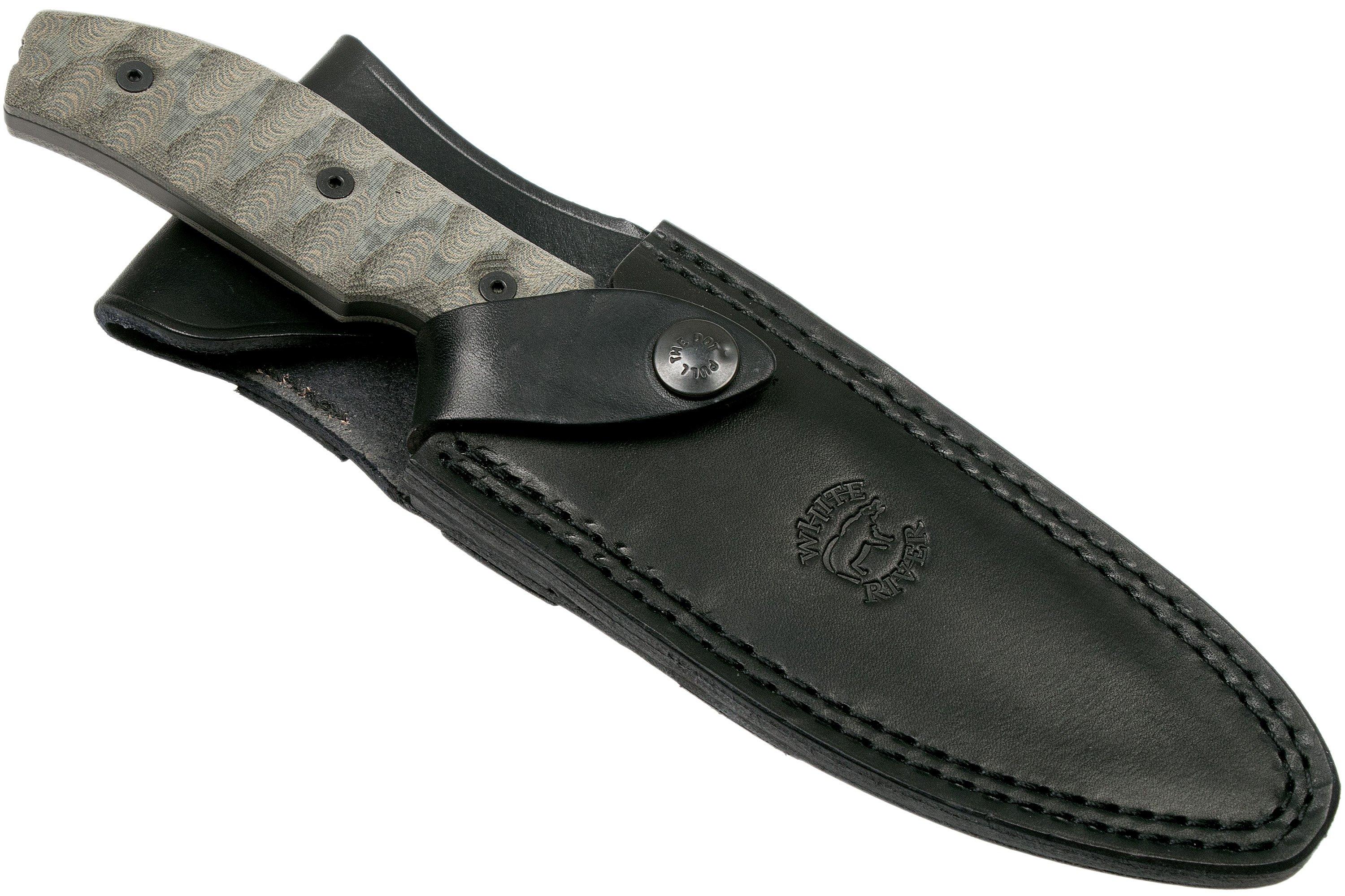 White River Knives GTI 4.5 schwarz & OD grün Canvas Micarta, Justin
