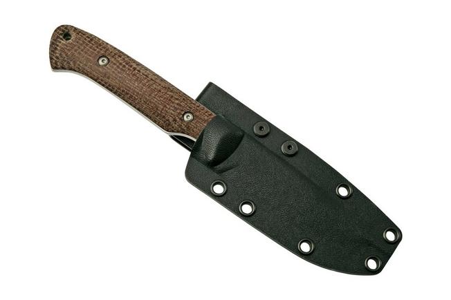 White River Knives Small Game Knife Natural Burlap Micarta hunting knife,  Owen Baker Jr. design