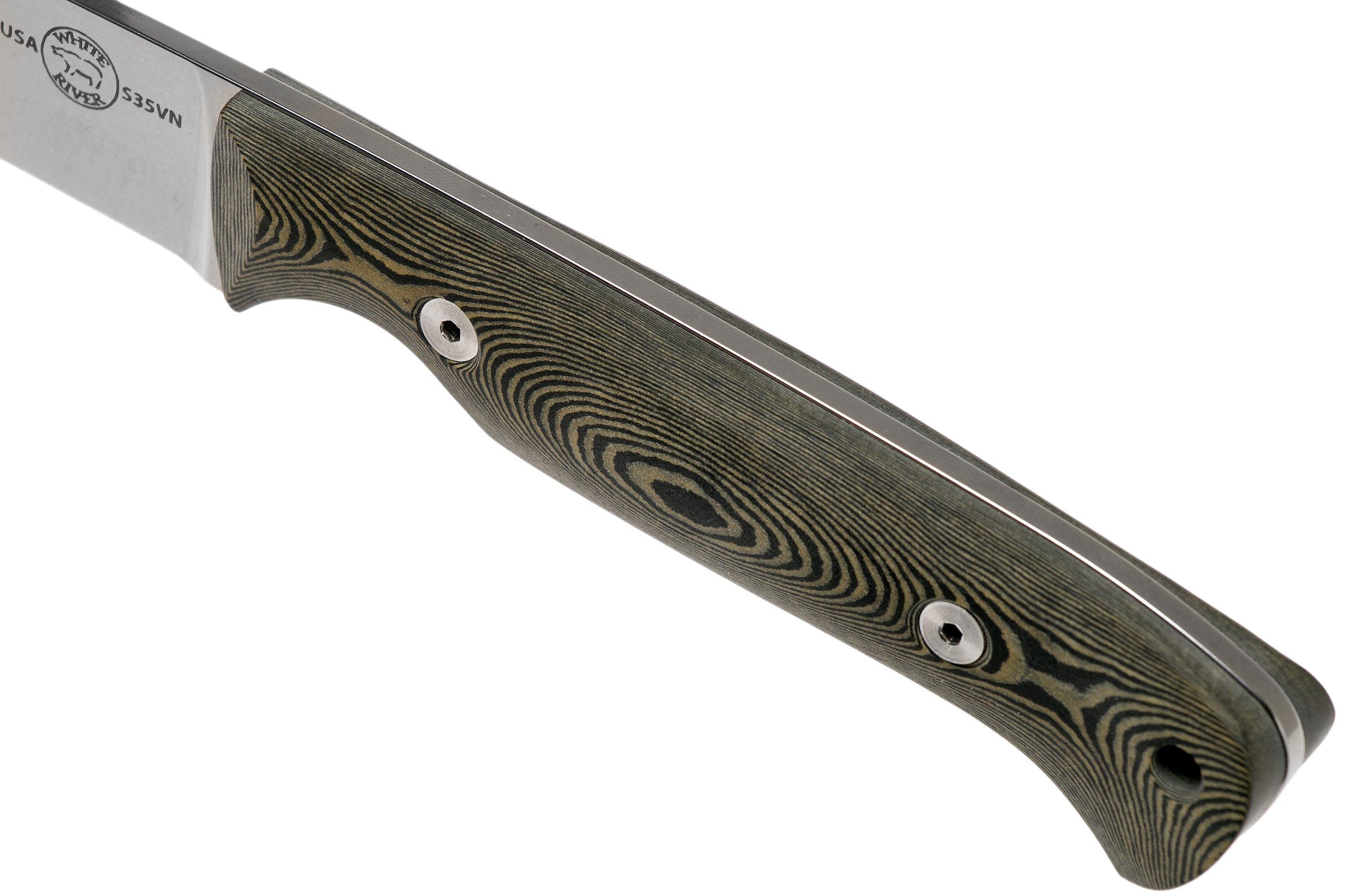White River knives Hunter, Black & Maple Richlite handle Advantageously shopping at