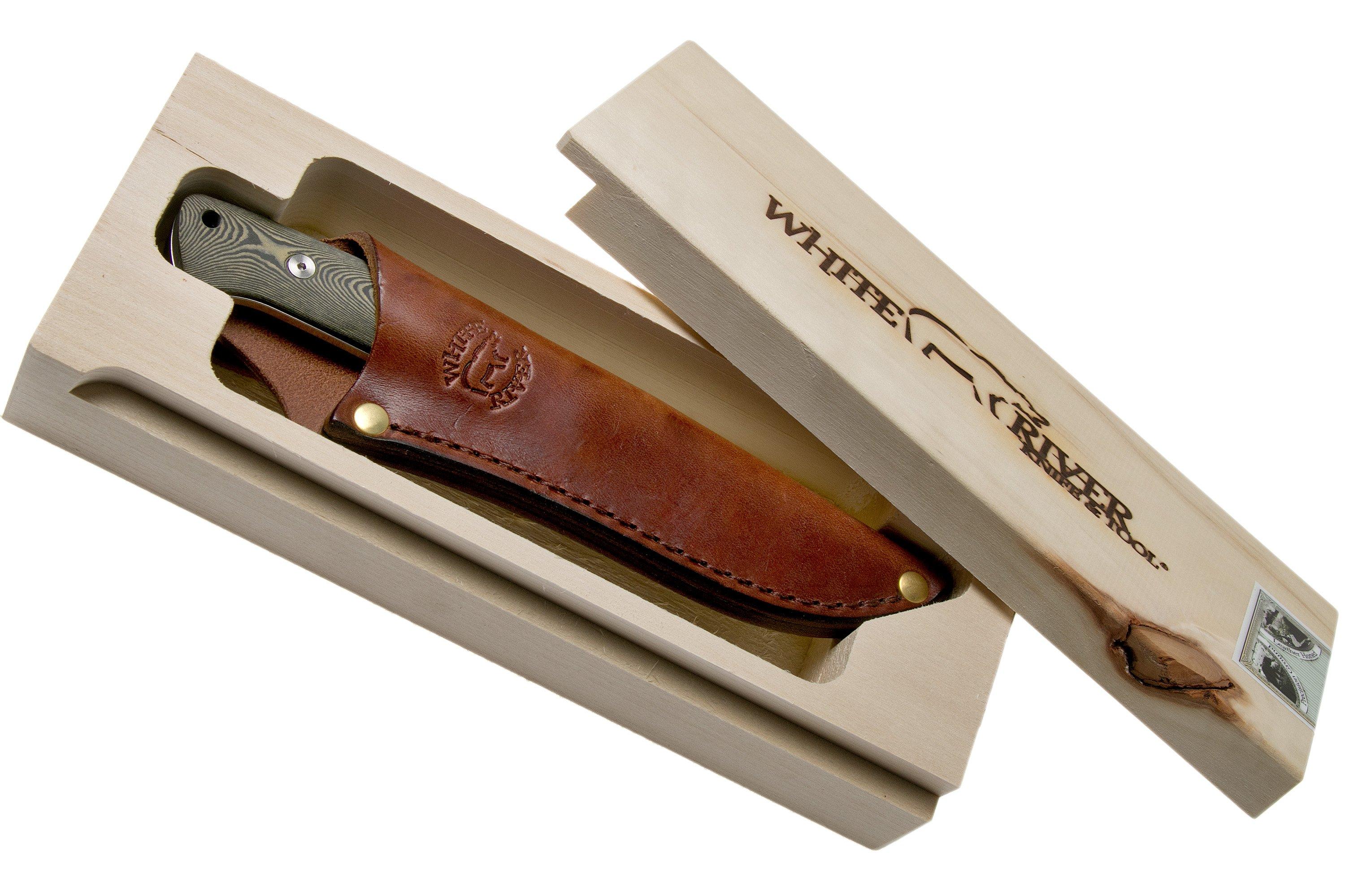 White River knives Hunter, Black & Maple Richlite handle Advantageously shopping at