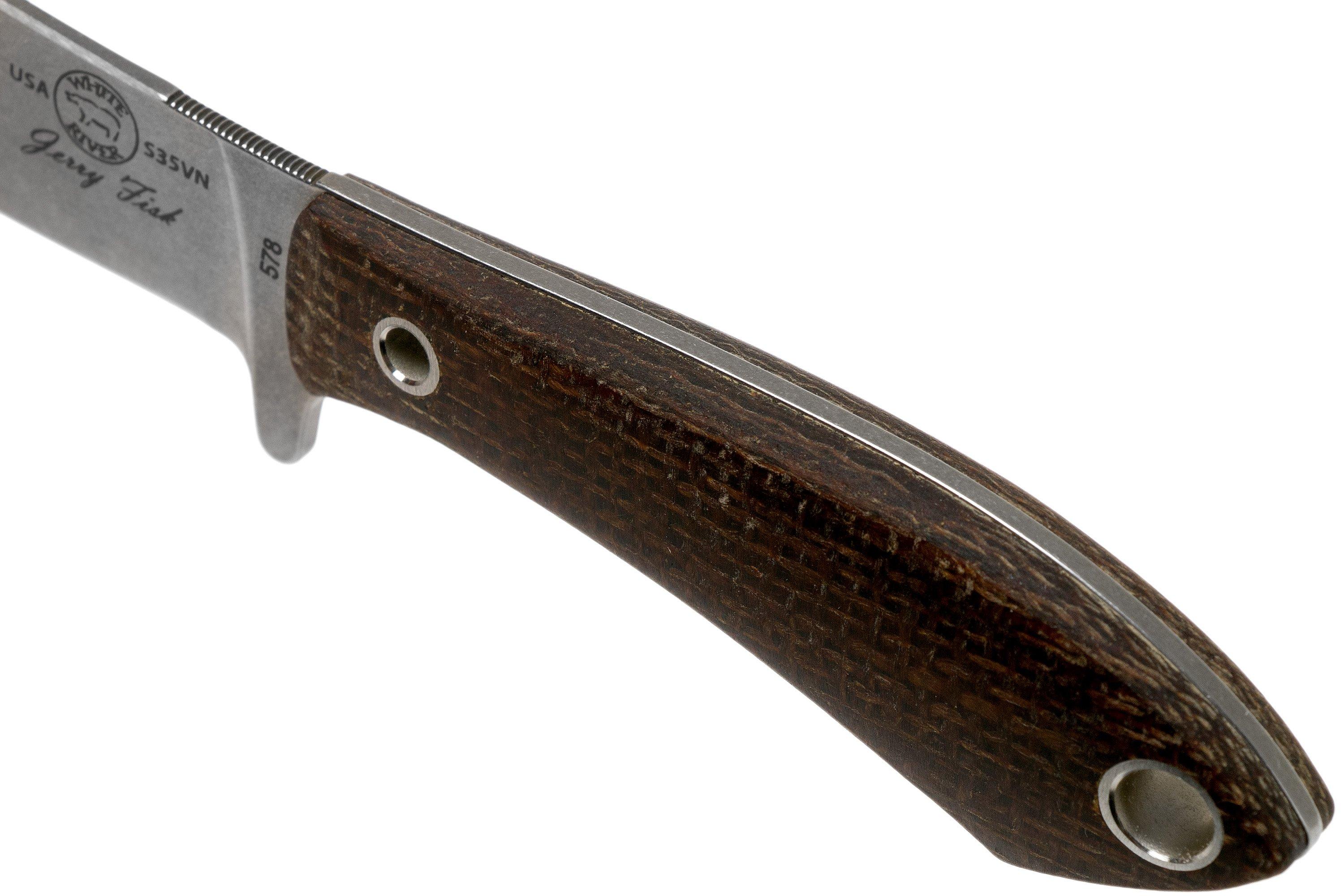 White River Knives Sendero Pack couteau de chasse Natural Burlap