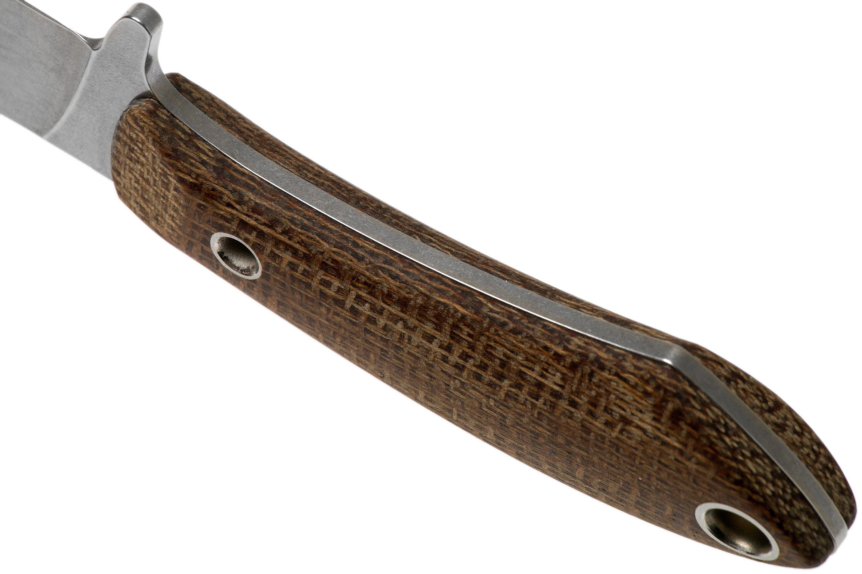 White River Knives Sendero Bush hunting knife Natural Burlap Micarta