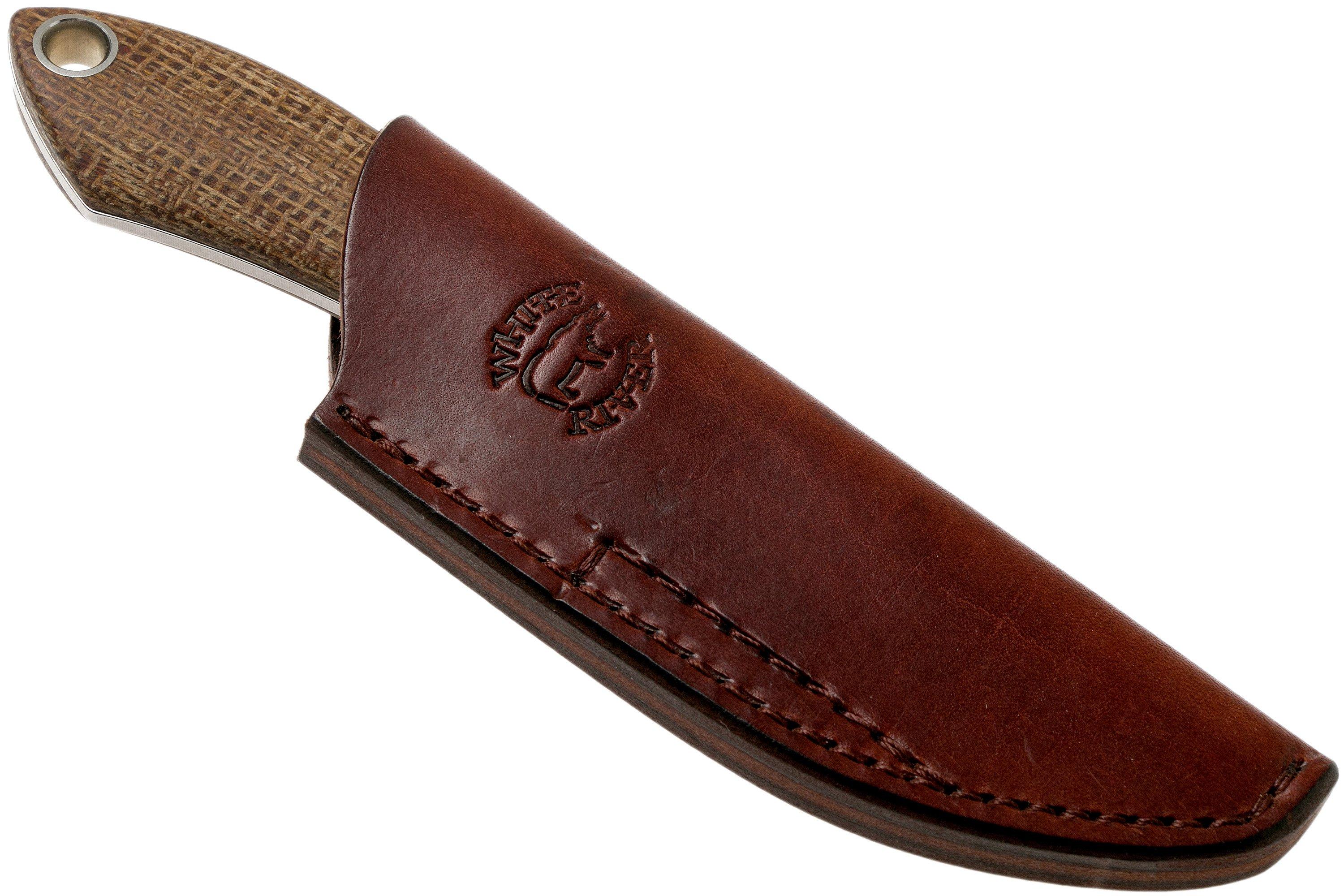 White River Knives Sendero Bush hunting knife Natural Burlap Micarta, Jerry Fisk design